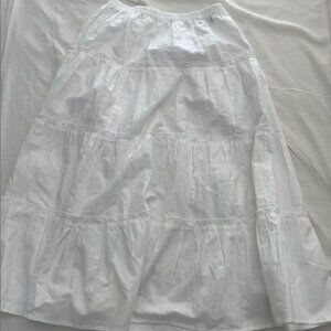 Sunday Best Mars Skirt | White Poplin Maxi Skirt